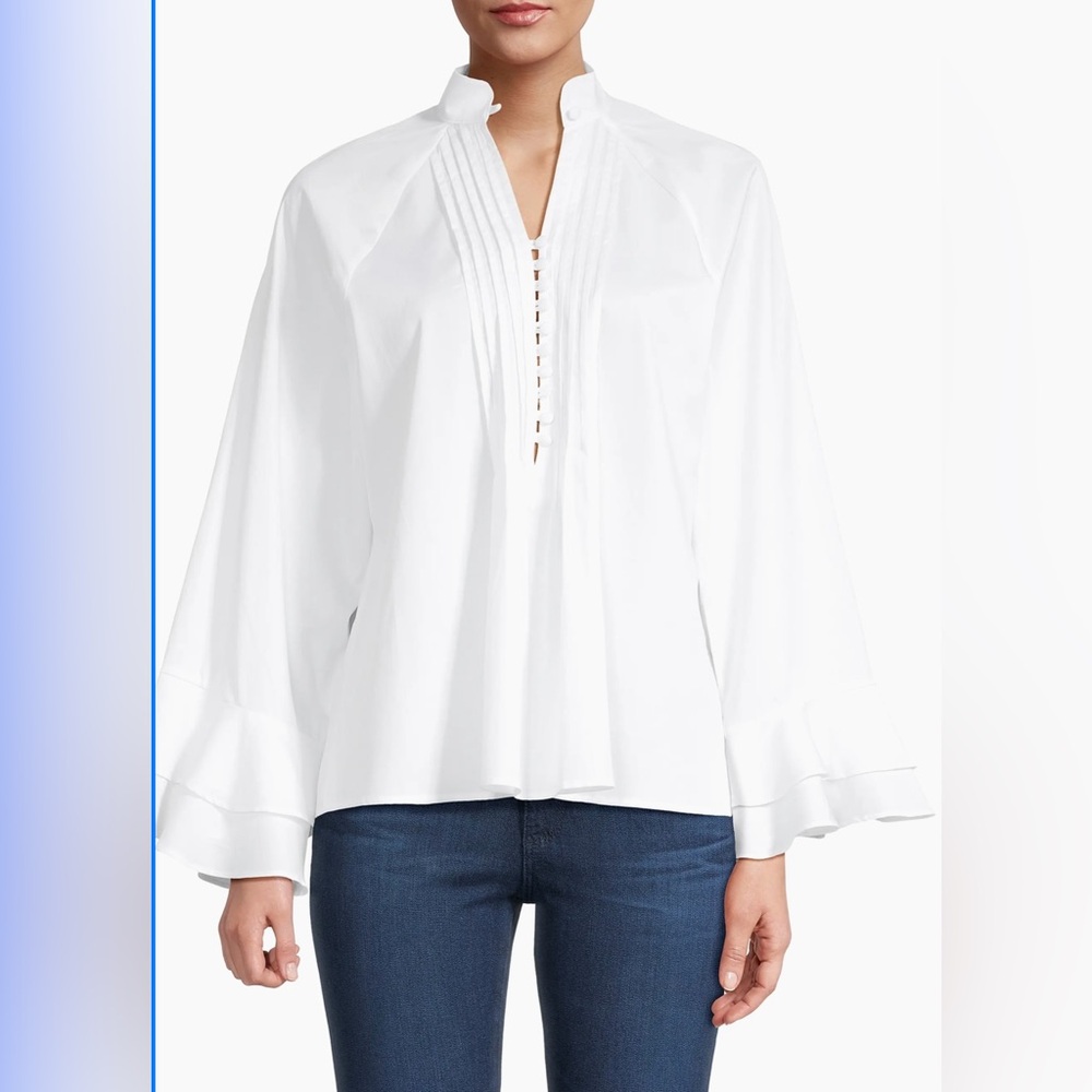 Harshman Nagisa Cotton Popover Blouse - Picture 2 of 5